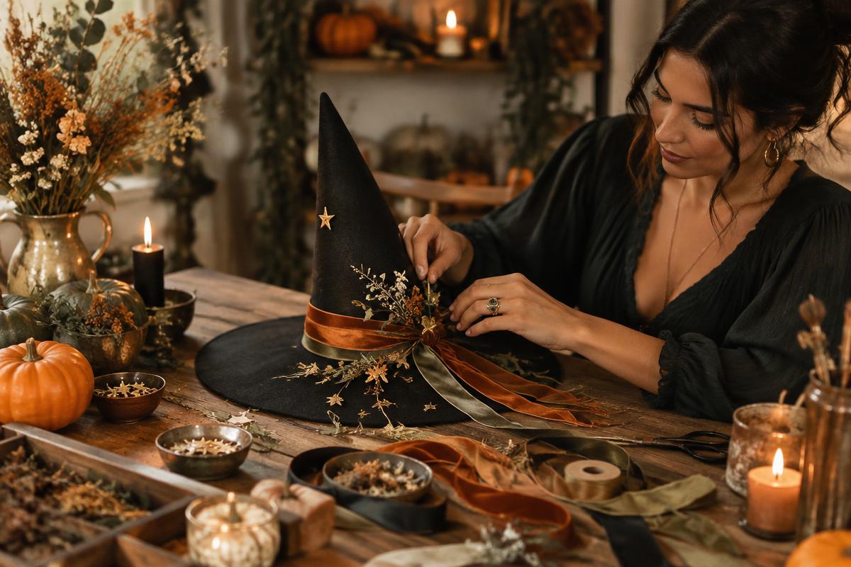🎃 Customização de Chapéu de Bruxa 🧙♀️